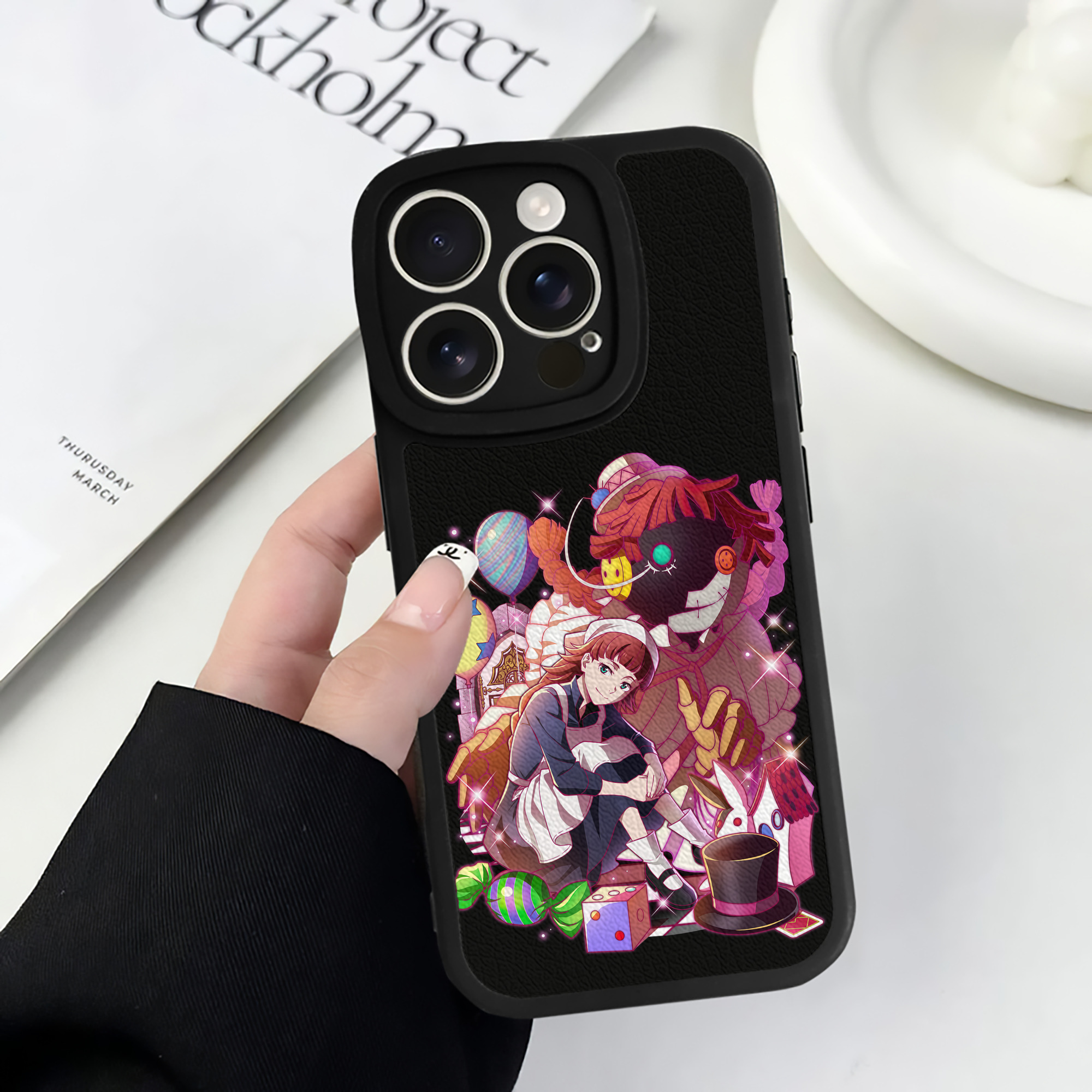 （画像用） 文豪ストレイドッグス Bungo Stray Dogs 【iPhone 16シリーズ対応】シリコンスマホケース（レザー調） 材質：シリコン